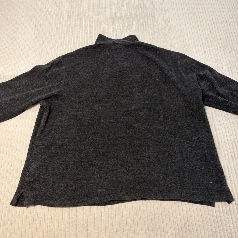 Polo Ralph Lauren Estate Rib Quarter Zip Gray Pullover Sweatshirt Men's XXL
